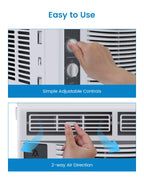 Garvee 5000 BTU Window Air Conditioner, Fast Cooling for Rooms up to 150 Sq. Ft, Window Ac Unit with 7 Level