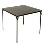 COSCO 5 - Piece Folding Set with Card Table and 4 Vinyl Padded Chairs, Black