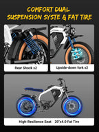 Luckeep M5 Electric Bike for Adults/Teen, 1500W Peak Motor, Max 32MPH, 48V 15AH Battery, Max 60 Miles Electric
