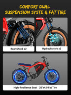 Luckeep M5 Electric Bike for Adults/Teen, 1500W Peak Motor, Max 32MPH, 48V 15AH Battery, Max 60 Miles Electric