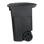 Toter 64 Gallon Black Garbage Can with Wheels and Lid
