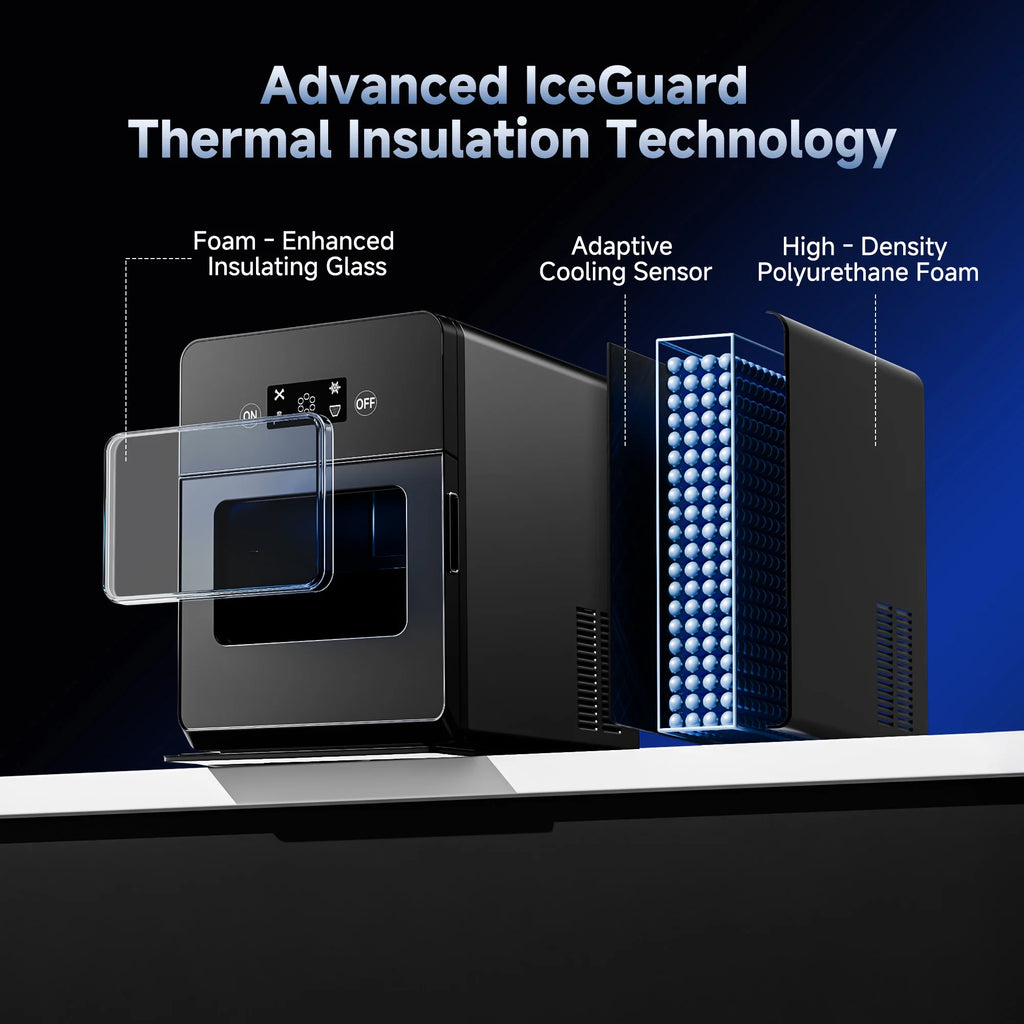 Simzlife Sphere Ice Maker, 10 Pcs/Hour, 150 Pcs/Day, Clear Ice Ball Maker with Enhanced Insulation, with LCD Touch