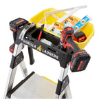 Gorilla Ladders Removable Dual Platform Heavy Duty Ladder with Project Bucket, 5.5 Ft, Aluminum, Multicolor