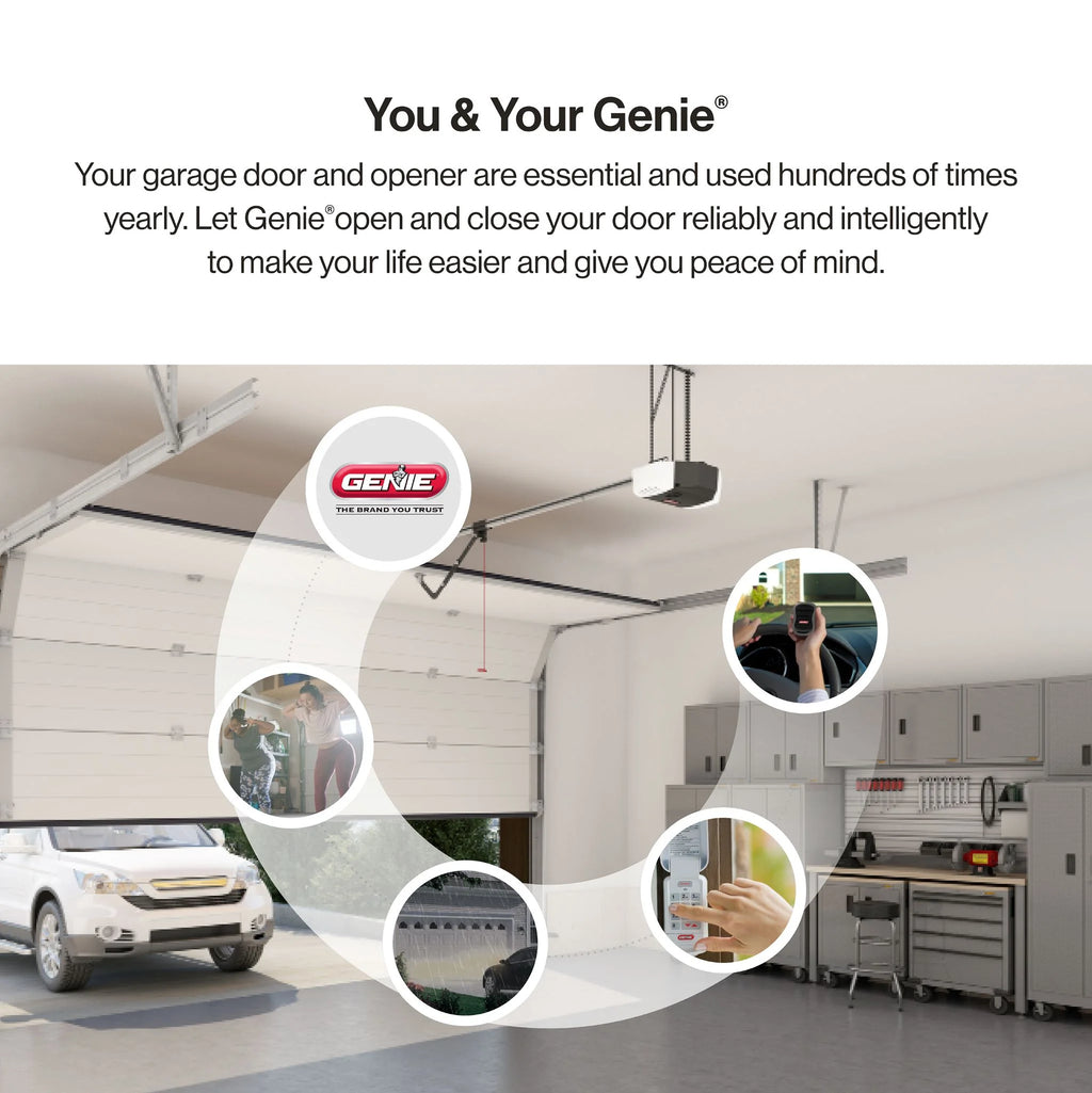 Genie Chain Drive 750 3/4 Hpc Garage Door Opener W/Battery Backup - Heavy Duty