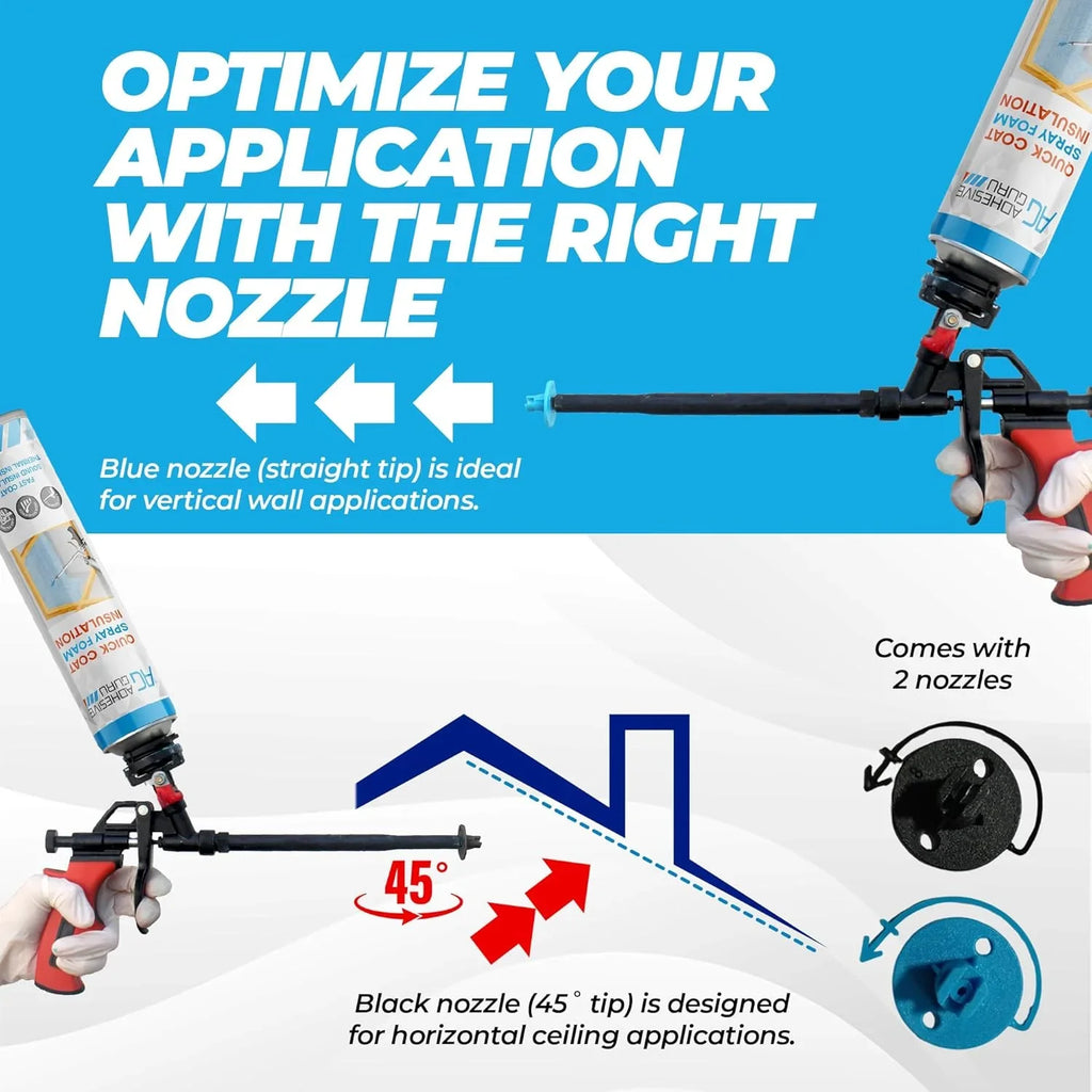 Adhesive Guru Spray Foam Insulation Kit (18 x 32.80 oz/930 Gr - 360 Board Feet), Self - Expanding Adhesive Foam