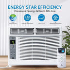 GAOMON Smart 6000 BTU Window Air Conditioner - WiFi - Enabled AC with Remote & App Control, Timer, Sleep Mode, Easy