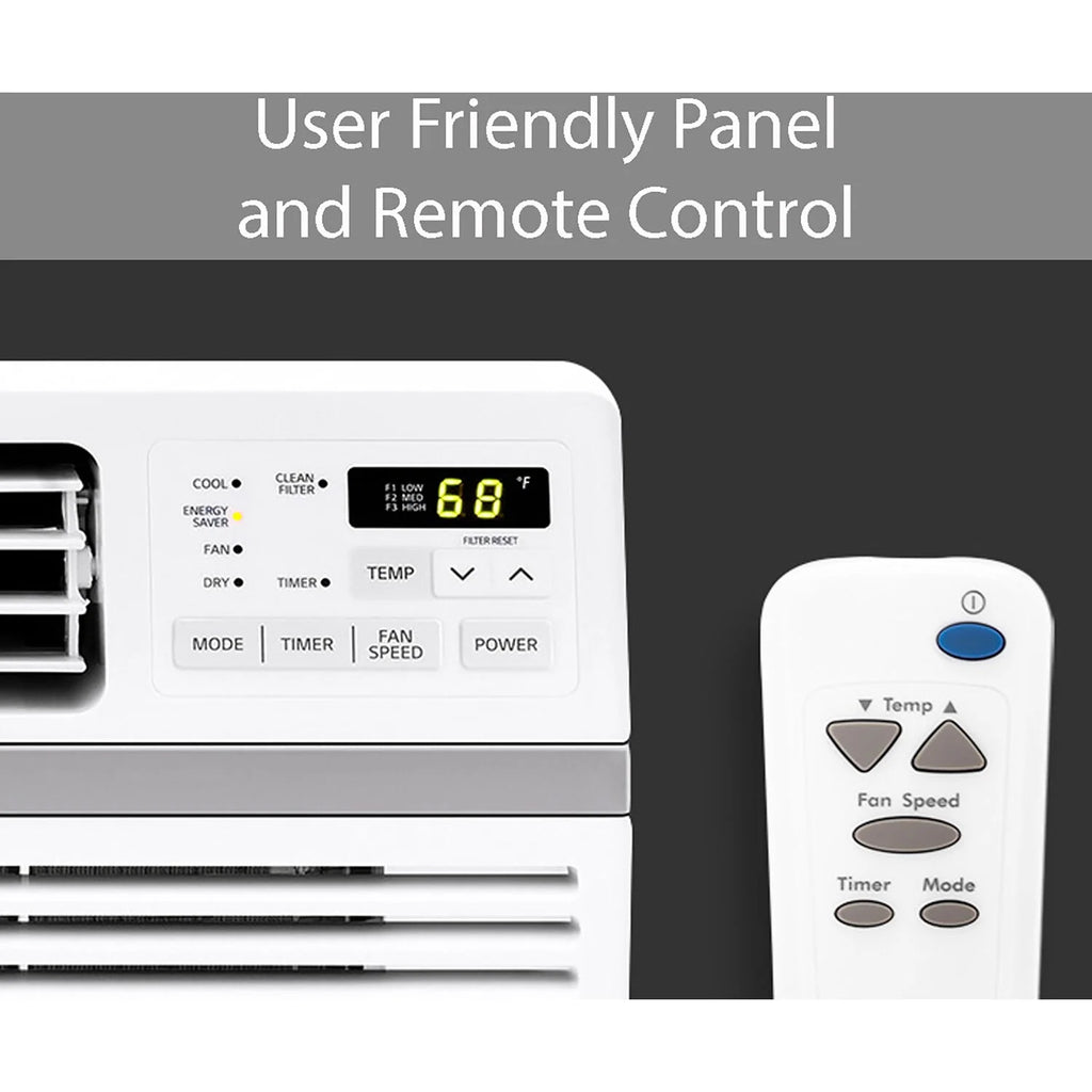 LG 8, 000 BTU 340 Sq Ft Window Air Conditioner with Remote Control, White, LW8016ER