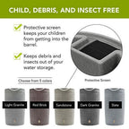 Good Ideas IMP - D50 - DAR Impressions Downton Rain Saver Rain Barrel, 50 Gallon, Dark Granite