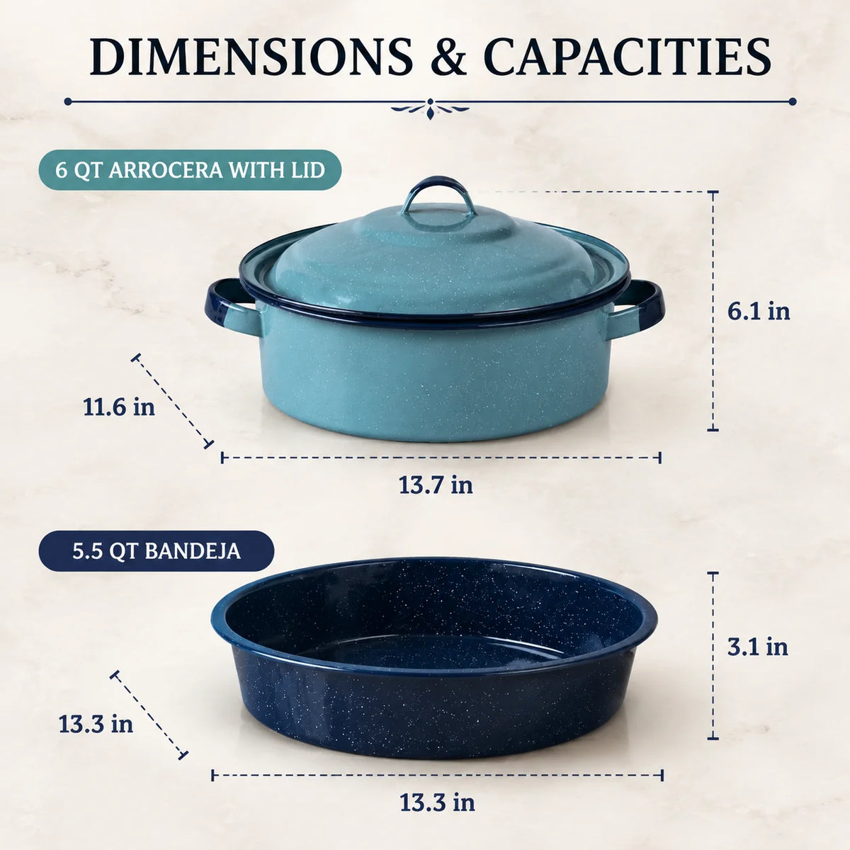 6 Piece Enameled Steel Cookware Set Steamer Dutch Oven Multi Use Dish Kitchen Pots and Pans Set