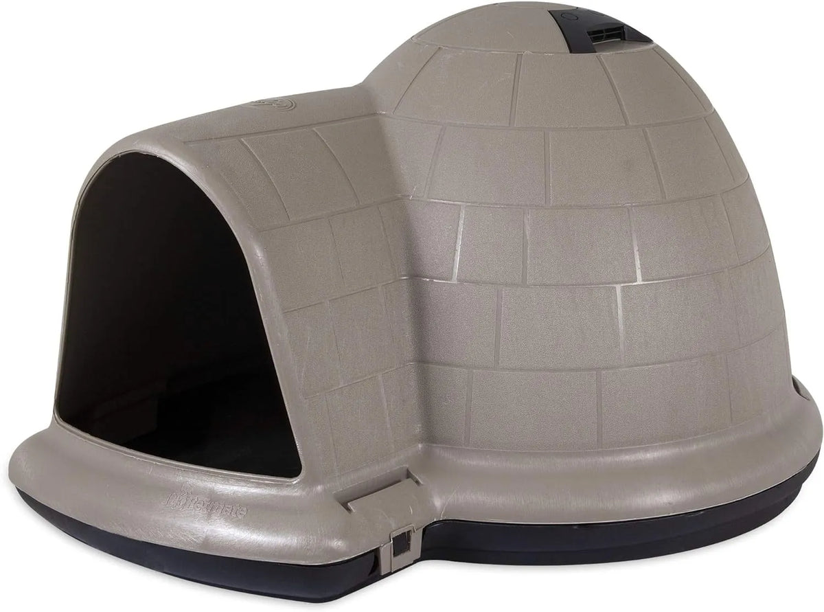 Petmate Indigo Dog House (Igloo Dog House. Made in USA with 90% Recycled Materials. All-Weather Protection Pet
