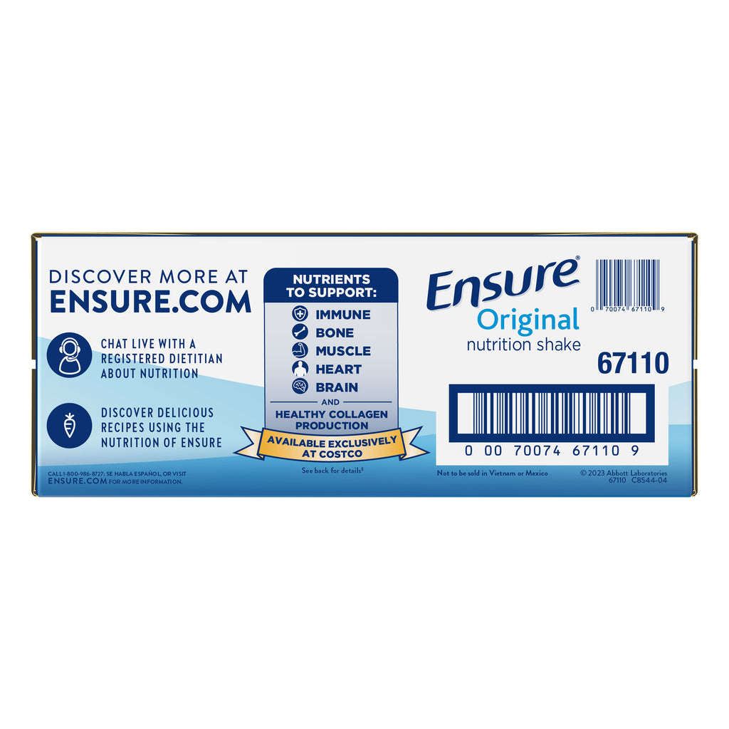 Ensure Original Nutrition Shake, Milk Chocolate, 8 Fl. Oz, 30 - Pack