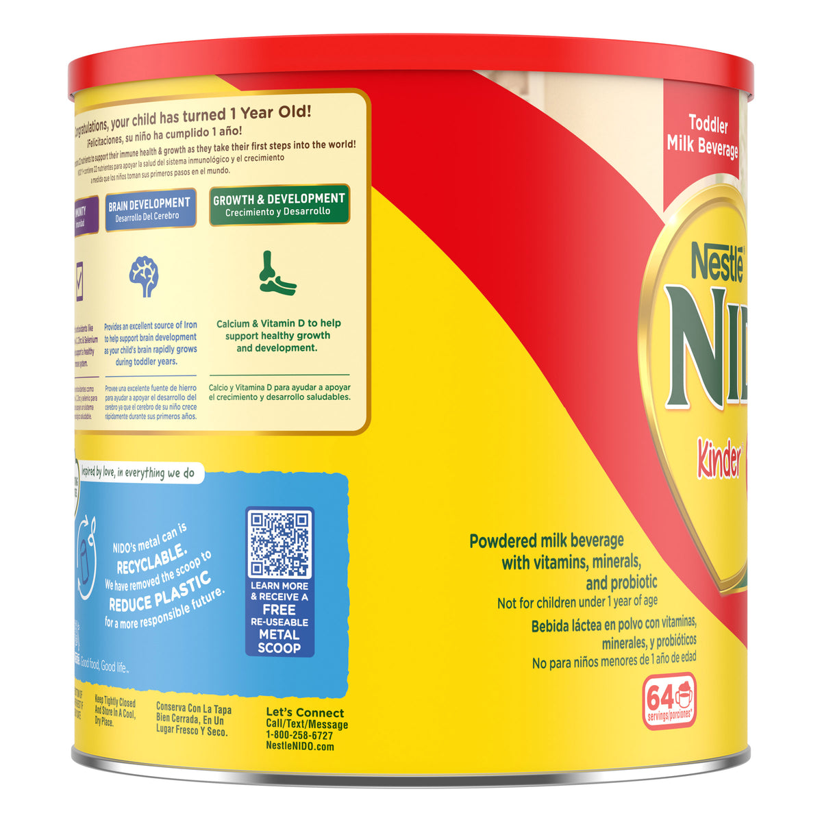 Nestle Nido Kinder 1+ Toddler Powdered Milk, 4.85 lb